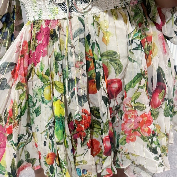 Rococo Sand Floral Off-Shoulder Dress Medium - Picture 4 of 6